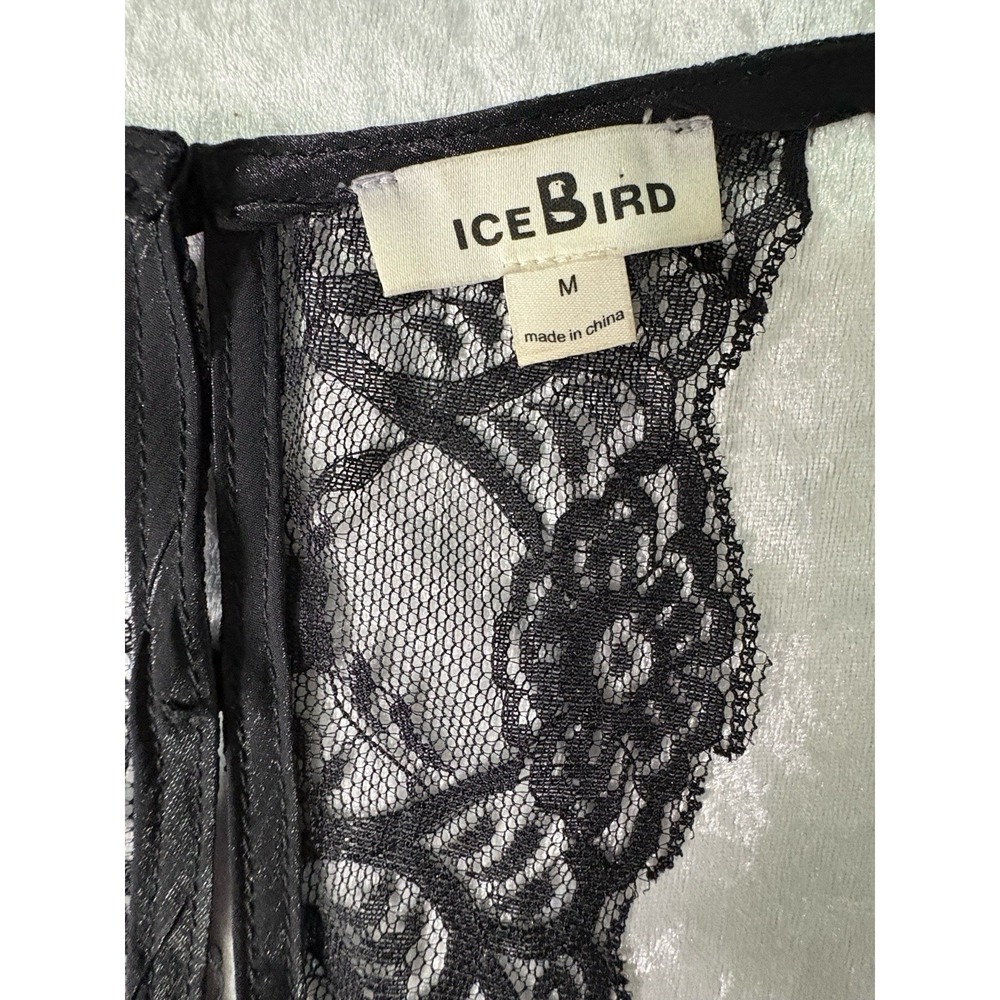 Black Sheer Lace Cami Y2K Coquette Indie Sleaze Fairy Grunge Tank Goth Festival - Picture 4 of 8